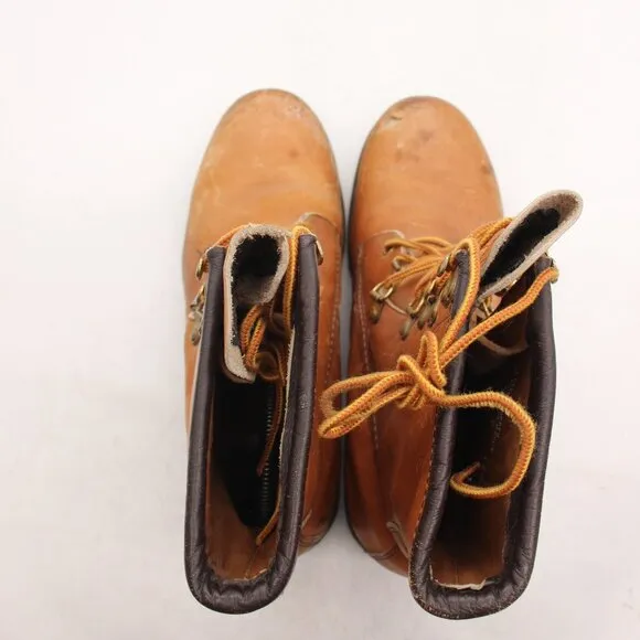 Eddie Bauer Seattle Boots Men's 8.5 D Brown Leather Hiking Boots USA Outdoors