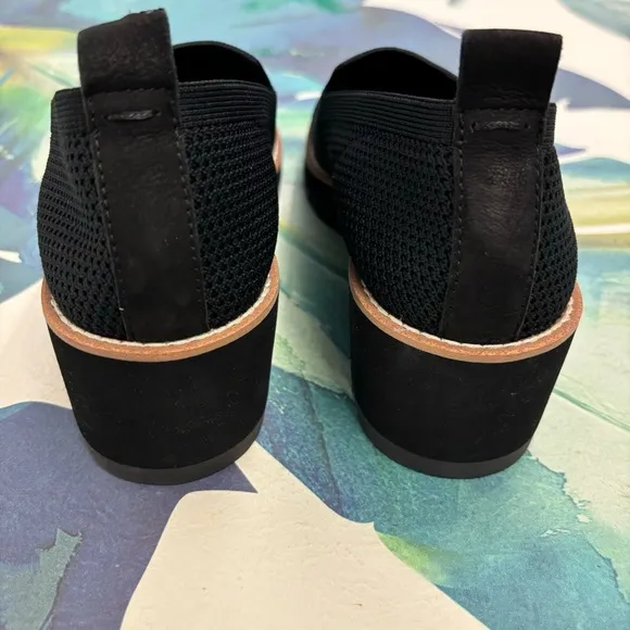 EILEEN FISHER Ergos Platform Knit Slip On Shoes Black Size 7.5