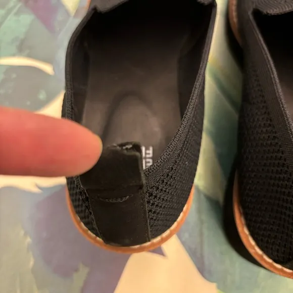 EILEEN FISHER Ergos Platform Knit Slip On Shoes Black Size 7.5