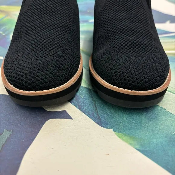 EILEEN FISHER Ergos Platform Knit Slip On Shoes Black Size 7.5