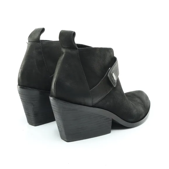 Eileen Fisher Nubuck Leather Ankle Boots &amp; Booties Women 7 Black