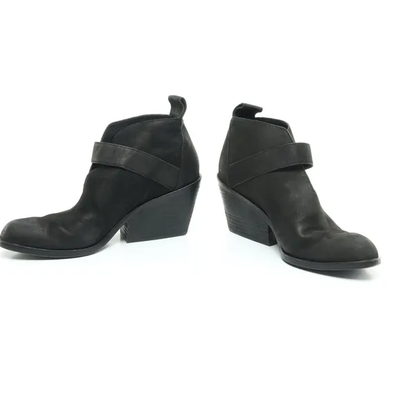 Eileen Fisher Nubuck Leather Ankle Boots &amp; Booties Women 7 Black