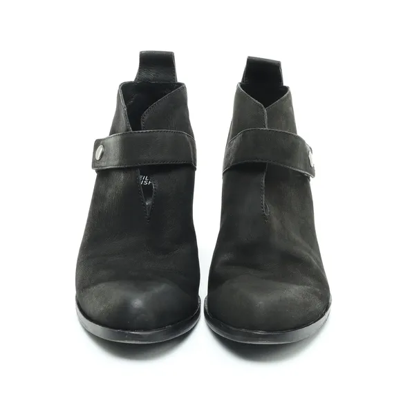 Eileen Fisher Nubuck Leather Ankle Boots &amp; Booties Women 7 Black