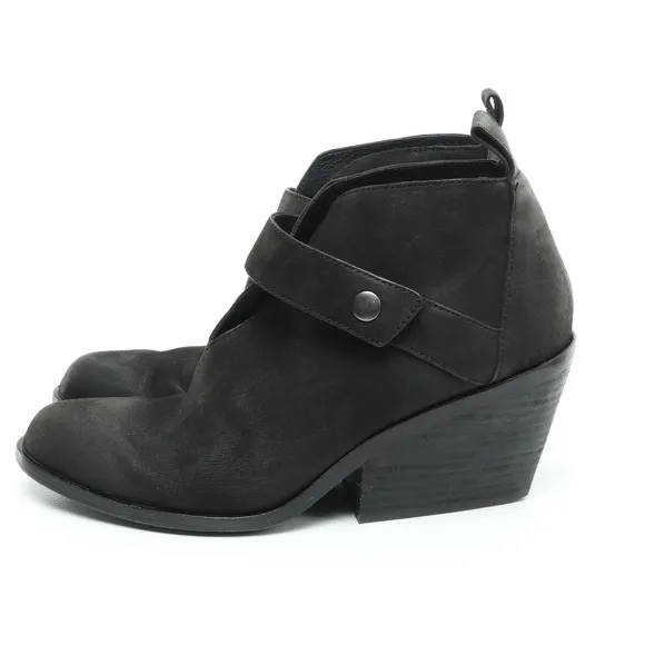Eileen Fisher Nubuck Leather Ankle Boots &amp; Booties Women 7 Black