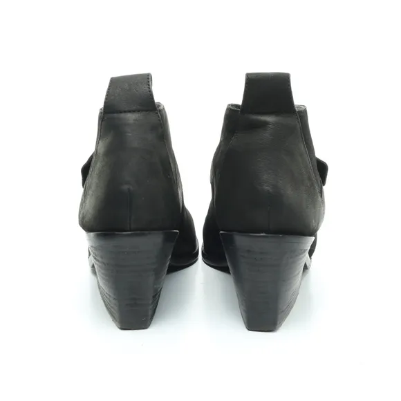 Eileen Fisher Nubuck Leather Ankle Boots &amp; Booties Women 7 Black