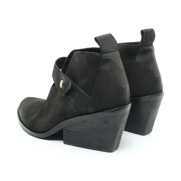 Eileen Fisher Nubuck Leather Ankle Boots &amp; Booties Women 7 Black