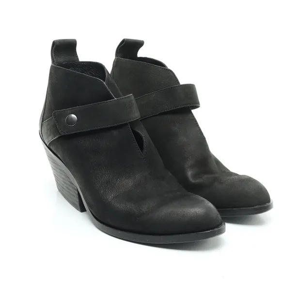 Eileen Fisher Nubuck Leather Ankle Boots &amp; Booties Women 7 Black
