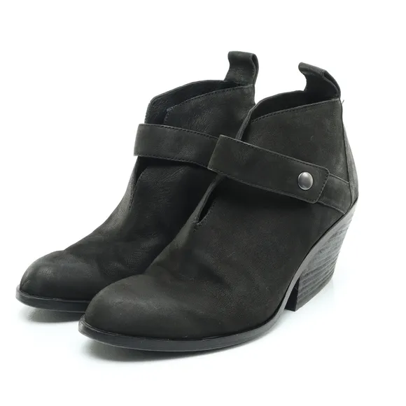 Eileen Fisher Nubuck Leather Ankle Boots &amp; Booties Women 7 Black