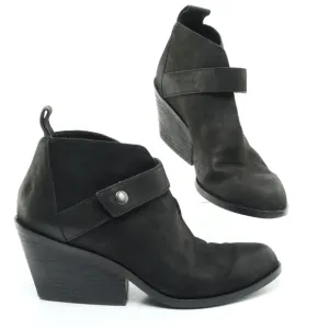 Eileen Fisher Nubuck Leather Ankle Boots &amp; Booties Women 7 Black