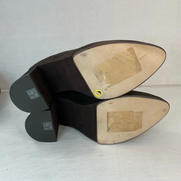 EILEEN FISHER Signy Brown‎ Pumps Fabric Leather Platform Shoes Women's 7.5