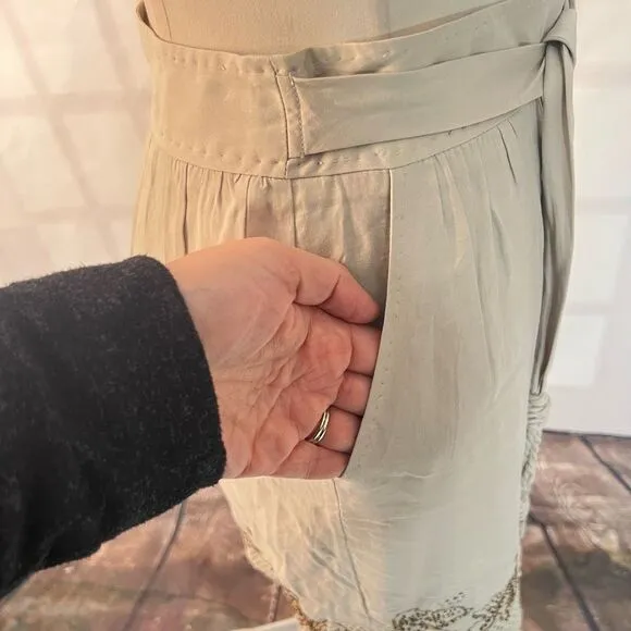 Elie Tahari NWT Parker sequined skirt in cotton seed size 2