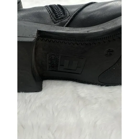 Emanuele Crasto Italian women's Black boots 8.5M EU 39 Leather