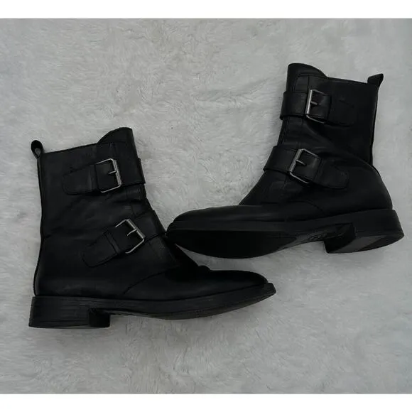 Emanuele Crasto Italian women's Black boots 8.5M EU 39 Leather