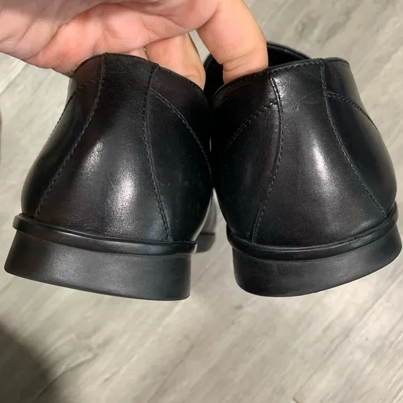Ermeneglido Zegna size 12 Black Leather Insignia Loafers