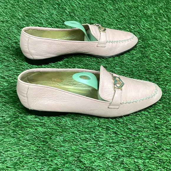 Escada Pink Leather Loafers 7.5