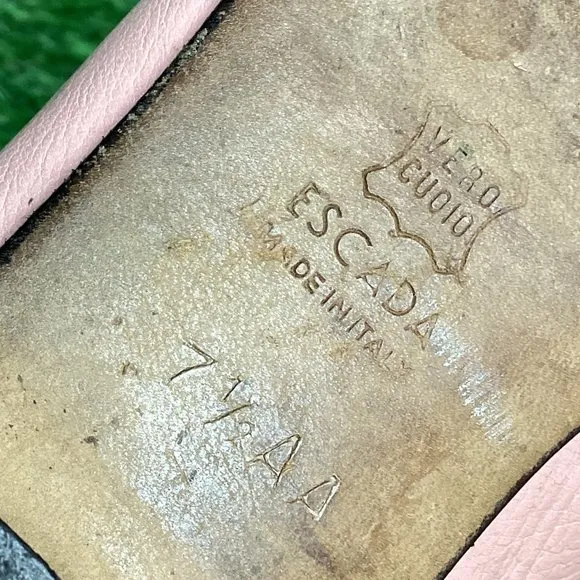 Escada Pink Leather Loafers 7.5