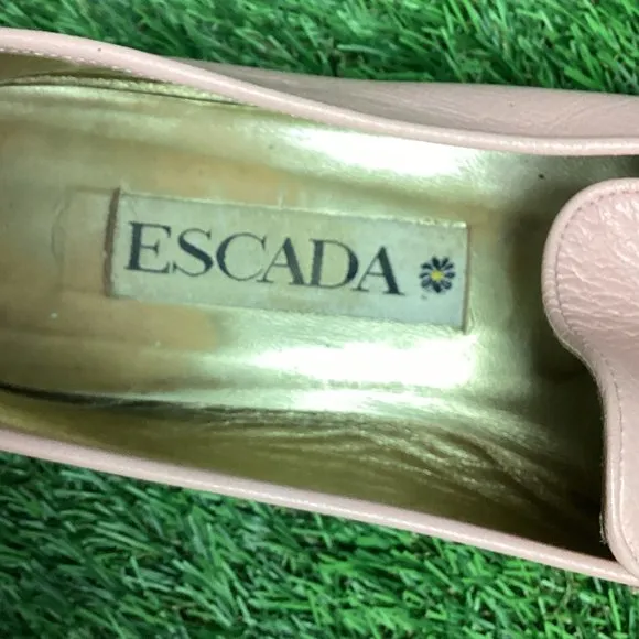 Escada Pink Leather Loafers 7.5