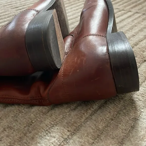EUC Frye Melissa Cognac Leather Tall Riding Boots