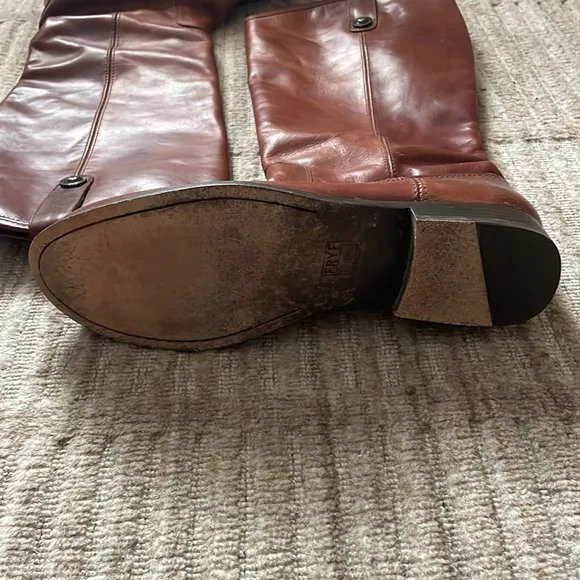 EUC Frye Melissa Cognac Leather Tall Riding Boots
