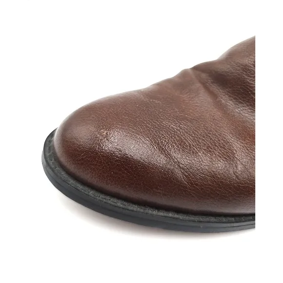 EUC JUSTIN Mens Size 8 D Brown Leather Roper Cowboy Western‎ Boots