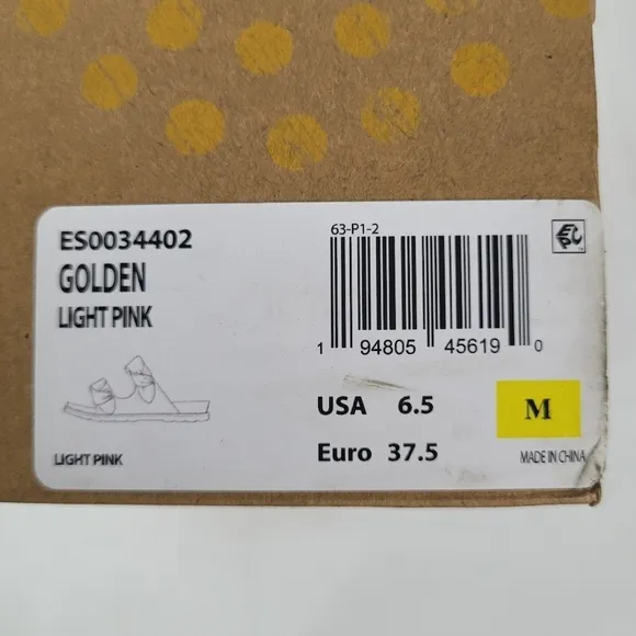 Eurosoft By Sofft Women's Golden Sandals Light Pink Size 6.5M New In Box