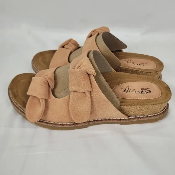 Eurosoft By Sofft Women's Golden Sandals Light Pink Size 6.5M New In Box