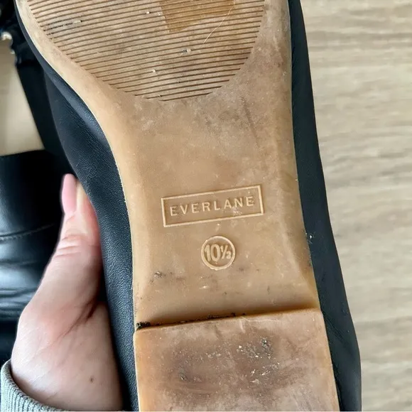 Everlane Day Loafers Black Leather Slip On Professional