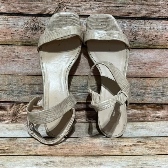 Everlane Embossed Lizzard Sandals