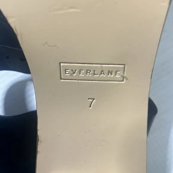EVERLANE ITALIAN LEATHER BUCKLE SANDALS‎ BLACK SIZE 7