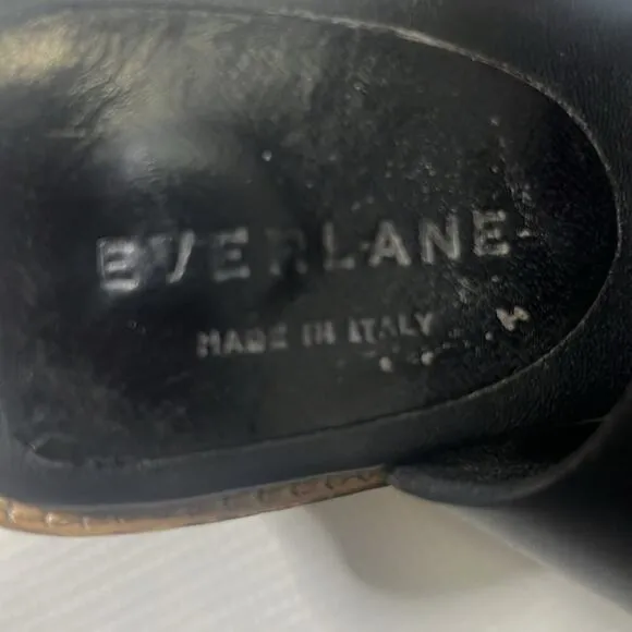 EVERLANE ITALIAN LEATHER BUCKLE SANDALS‎ BLACK SIZE 7