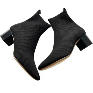 EVERLANE Women’s The Glove Ankle Sock Boots in Black ReKnit-Size 9