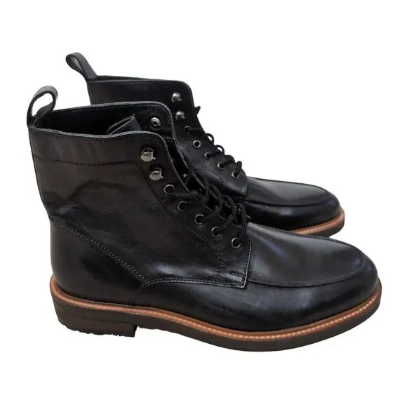 Express Hiker Chukka Boot Mens 9 Black Leather Lace Up City Casual Modern