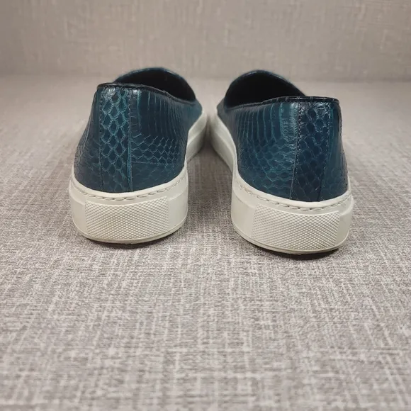 Fabrice Tardieu Green Python Italian Leather Sneakers EU 38 Women's 7.5/8 Shoes