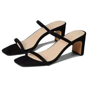 Faryl By Farylrobin Analisa Sandals Women's US 13 Black Suede Square Toe ZPO394
