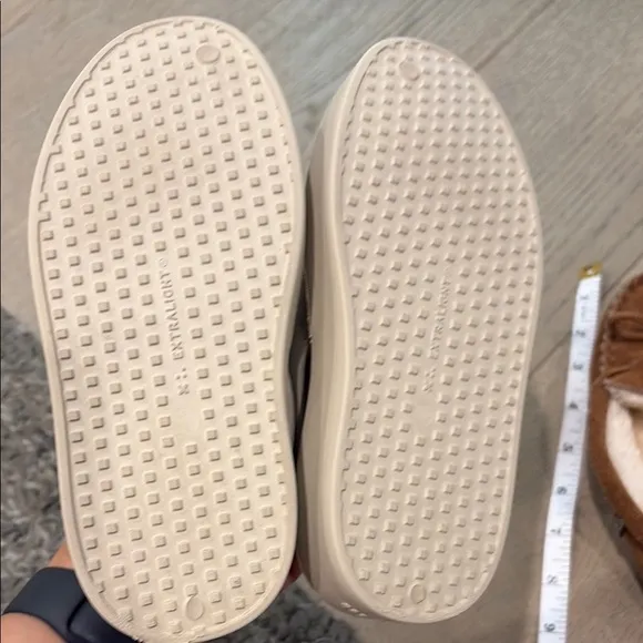 Fear of God Kids &amp; Cozy Cream and Brown Kids Slip-On Shoes