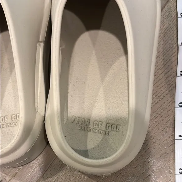 Fear of God Kids &amp; Cozy Cream and Brown Kids Slip-On Shoes