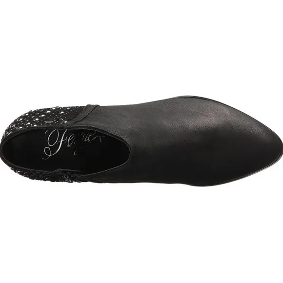 Fergie Leather Bless Bootie Ankle Boots Black 8.5