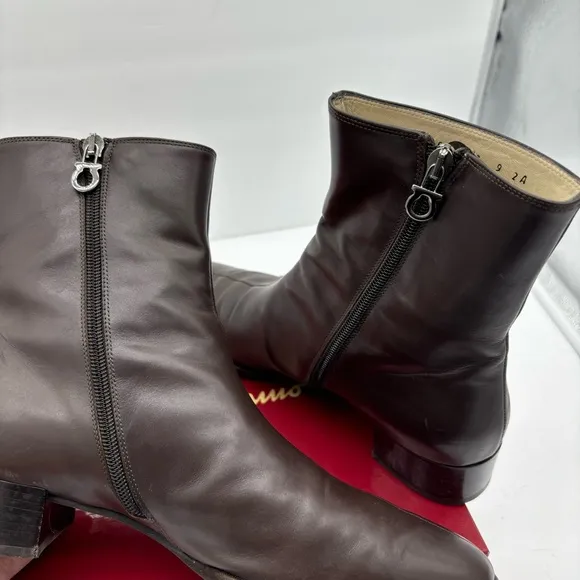 Ferragamo Brown Leather Boots DIFFERENT SIZES