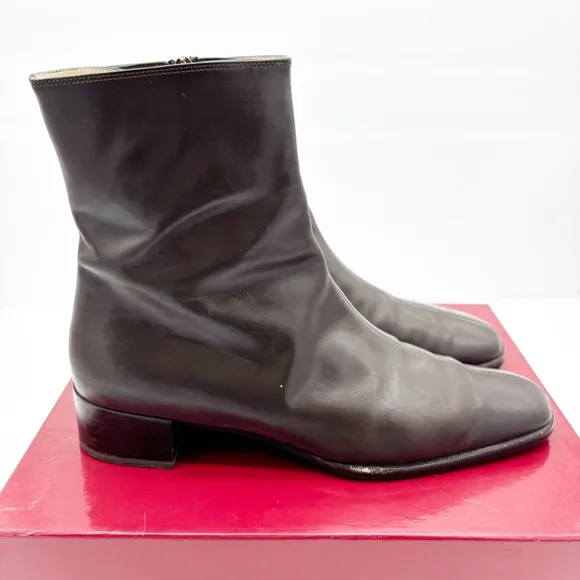 Ferragamo Brown Leather Boots DIFFERENT SIZES