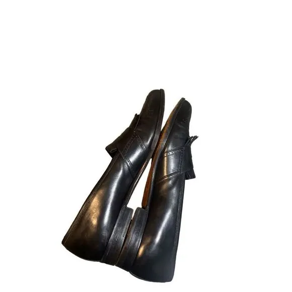 Ferragamo Salvatore men loafers leather black shoes 11B