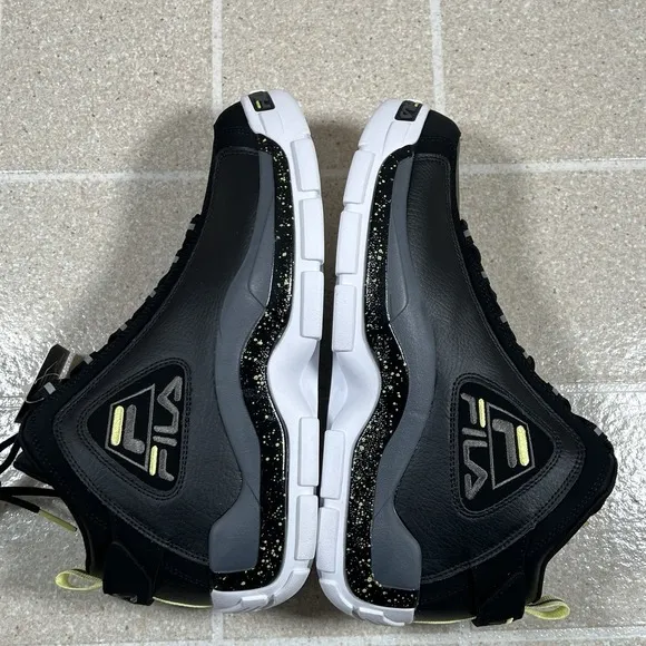 Fila Grant Hill 2 1BM01753-008 Mens Black Leather Athletic Basketball Shoes 11