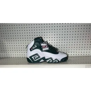FILA MB Mens Athletic Basketball Shoes Size 10 White Pine Green Jamal Mashburn