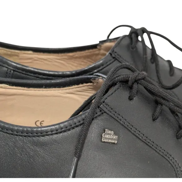 Finn Comfort Black Hilversum Oxford Leather Shoes New Size UK 6.5 US 7 Germany