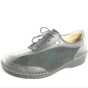 FINN COMFORT Hanoi Black Leather Soft Footbed Shoes Pair Sz 6