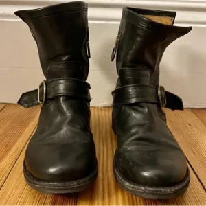FIORENTINI   BAKER “Eternity” Black Leather Ankle Boots Sz 6 US 36.5 EU 4 UK EUC