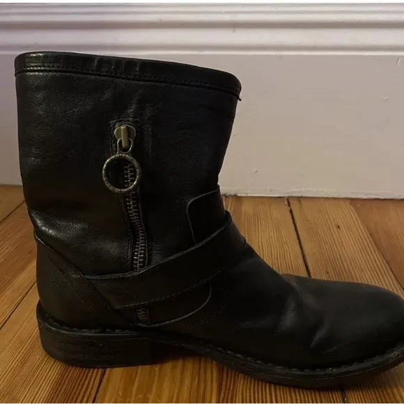 FIORENTINI   BAKER “Eternity” Black Leather Ankle Boots Sz 6 US 36.5 EU 4 UK EUC