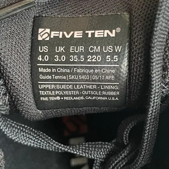 Five Ten Guide Tennie Women's 5.5 / 4 Youth Athletic Shoes Hike Bike Blue Orange