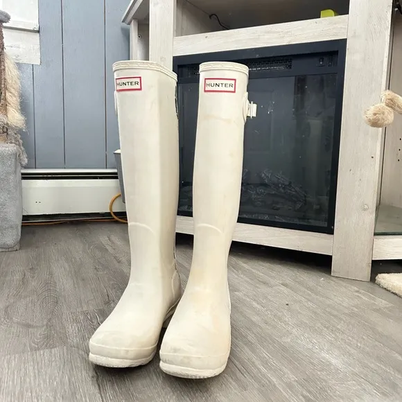 Floral Print Tall Hunter Rain Boots Size 5