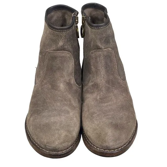 Florentini   Baker Women’s Brown Suede Side Zip Ankle Boot Size 38 US 8