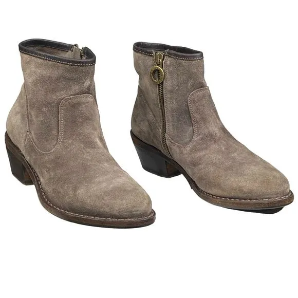 Florentini   Baker Women’s Brown Suede Side Zip Ankle Boot Size 38 US 8